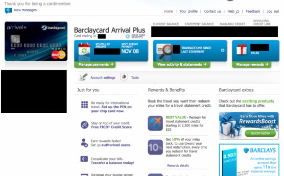 Barclaycard login