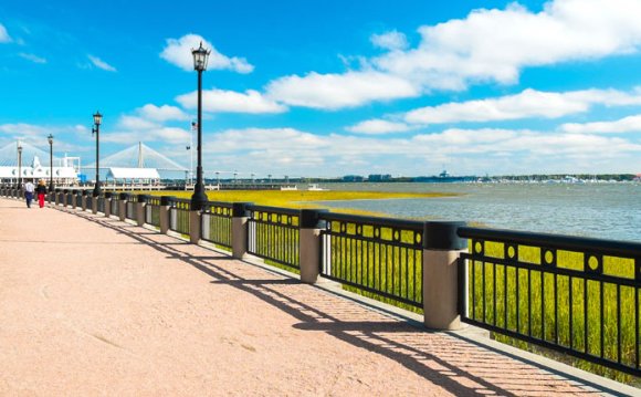 Waterfront park in downtown