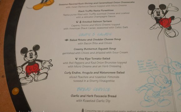 Disney Cruise Menus