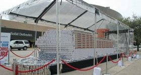 Carnival Cruise Line Builds World’s Largest Cruise Ship Made Of Canned Food At Monday’s New Orleans Saints Game