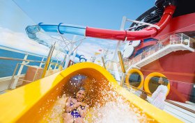 Disney Magic's AquaDunk (photo: Disney Cruise Line) Disney Magic's AquaDunk