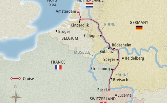 Rhine River Cruise map
