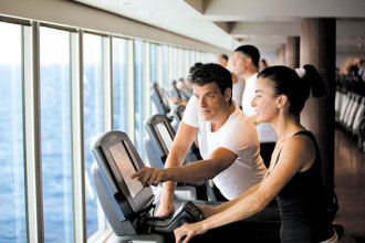 Stay in shape while cruising by taking advantage of gym facilities and fitness classes