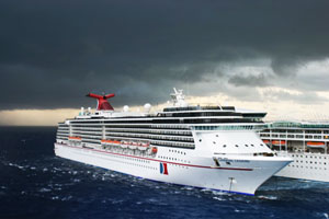 Storm clouds over Carnival Legend