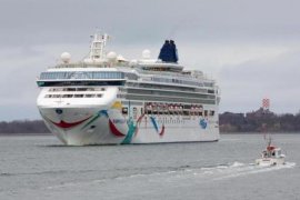 The Norwegian Dawn cruises between Boston and the Royal Naval Dockyard in Bermuda.