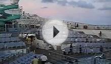 funny guy dancing old school on cruise ship