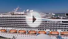 Port Canaveral aerials of record breaking 6 cruise ships