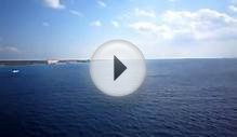 View from cruise ship balcony Leaving Cozumel