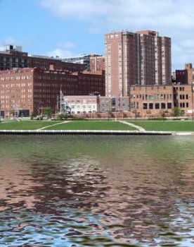 View Cleveland from Lake Erie and the Cuyahoga River while on dinner cruises.